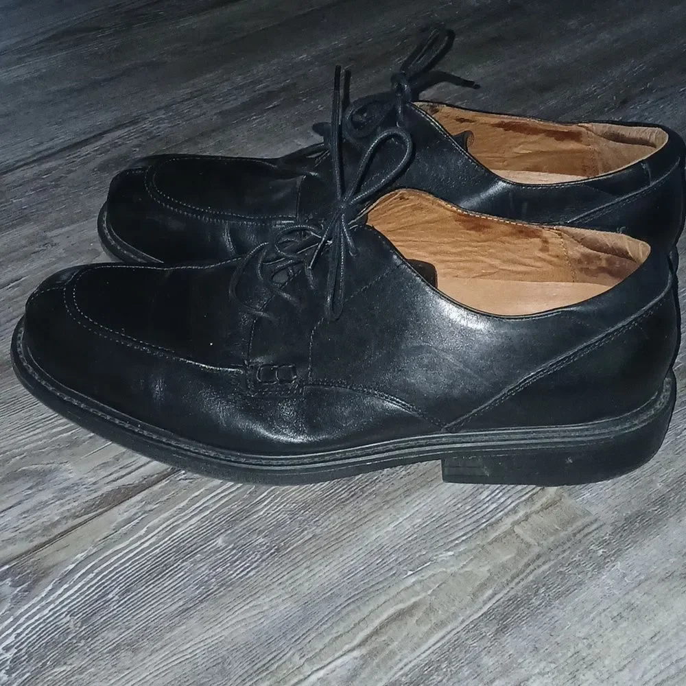 Florsheim leather Comfortech Dot Matrix system black dress oxford shoes Sz 13
